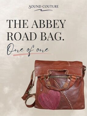 Lucky Brand Abbey Road “Tattooed on My Heart” Leather Messenger Bag